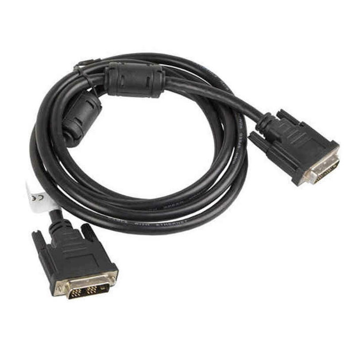 Lanberg Cable DVI-D 18+1 macho a macho 1,8m Negro
