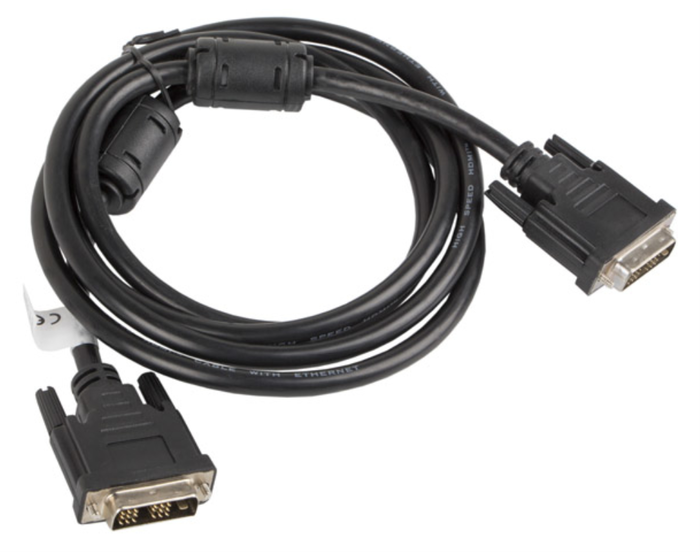 Lanberg Cable DVI-D 18+1 macho a macho 1,8m Negro