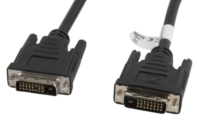 Lanberg Cable DVI-D (24+1) Macho a Macho 3m Negro