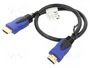 Lanberg Cable HDMI v2.0 4K 0,5 m Negro