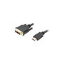 Lanberg Cable HDMI a DVI-D 18+1 Single Link Macho a Macho 0,5m Negro