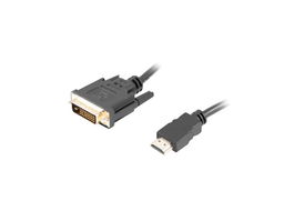 Lanberg Cable HDMI a DVI-D Dual Link 24+1 Macho a Macho, 3m, Negro, Resolución 3840x2160 a 30Hz, Cobre, Doble Blindaje