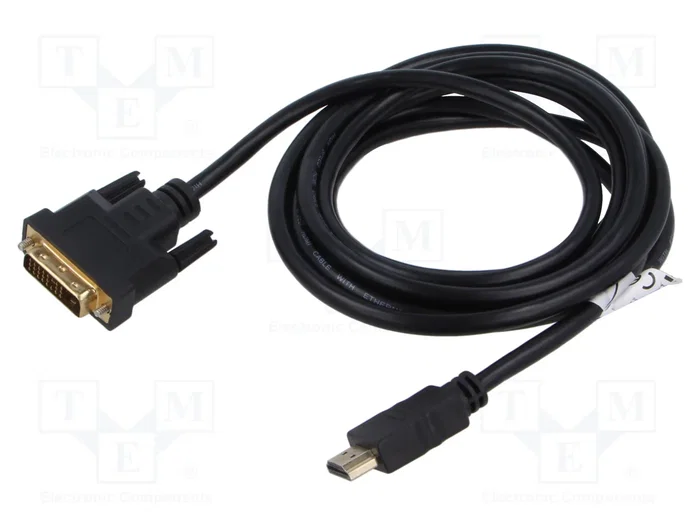 Lanberg Cable HDMI a DVI-D 24+1 Macho 3m Negro
