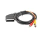 Lanberg Cable Euroconector SCART (21-pin) a 3 x RCA, 1,8 m