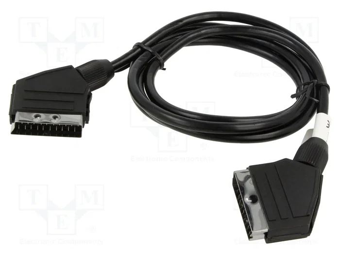 Lanberg Cable Euroconector SCART Macho-Macho 1,8m Negro