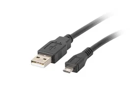 Lanberg CA-USBM-10CC-0003-BK Cable USB 2.0 Micro-USB B a USB A Negro 0,3 m