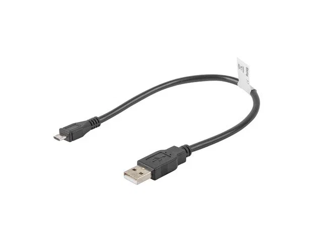 Lanberg CA-USBM-10CC-0003-BK Cable USB 2.0 Micro-USB B a USB A Negro 0,3 m