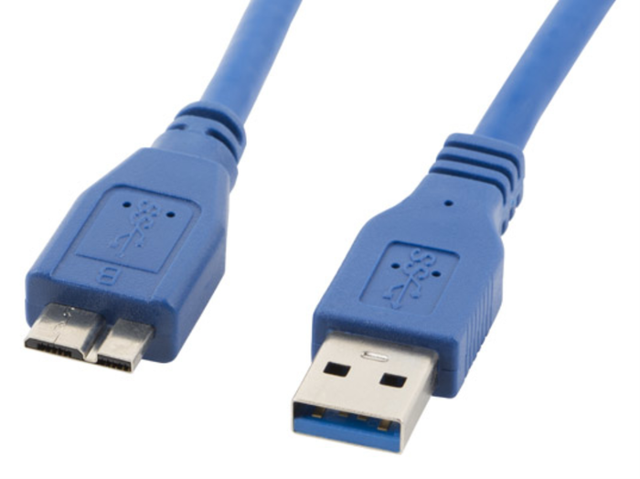 Lanberg Cable USB 3.0 Micro-B a USB-A Azul 0,5m CA-US3M-10CC-0005-B