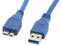Lanberg Cable USB 3.0 Micro-B a USB-A Azul 0,5m CA-US3M-10CC-0005-B