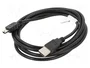 Lanberg Cable USB 2.0 de 1,8 m con conectores USB A y Mini-USB A, Negro