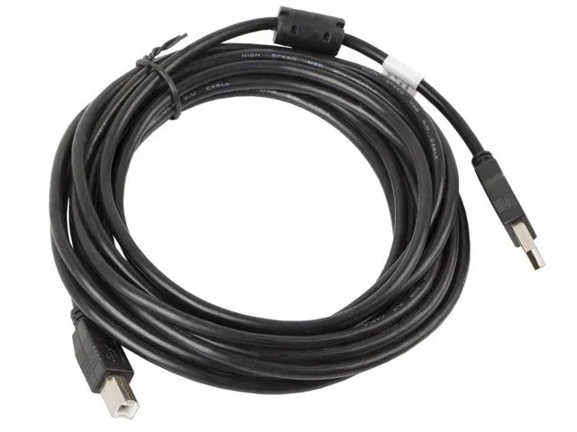 Lanberg Cable USB 2.0 Tipo A a B con Ferrita 5m Negro CA-USBA-11CC-0050-BK