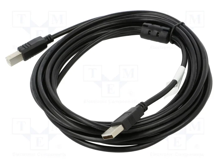 Lanberg CA-USBA-11CC-0050-BK Cable USB 2.0 A a B de 5m Negro