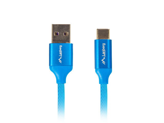 Lanberg Cable USB 2.0 Macho USB C 2.0 Macho A 2.0 Macho 0.5m Azul