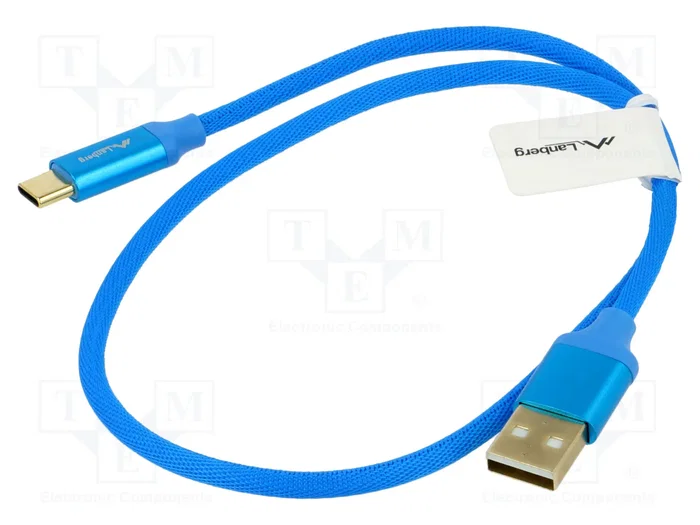 Lanberg Cable USB 2.0 de USB tipo A a USB tipo C, 0,5 m, Azul