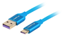 Lanberg Cable USB-C a USB-A 2.0 Premium 1m Azul