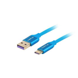Lanberg Cable USB-C a USB-A 2.0 de 1 m Azul Super Charge