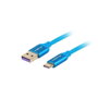 Lanberg Cable USB-C a USB-A 2.0 Premium 1m Azul