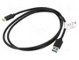Lanberg Cable USB tipo C a USB tipo A 3.1 Gen 1 1m Negro CA-USBO-31CU-0010-BK
