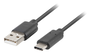 Lanberg CA-USBO-31CU-0010-BK Cable USB 3.1 Gen 1 de 1 m, USB-C a USB-A, Negro