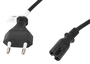 Lanberg CA-C7CA-11CC-0018-BK Cable de alimentación CEE 7/16 a IEC 320 C7, 1,8 m