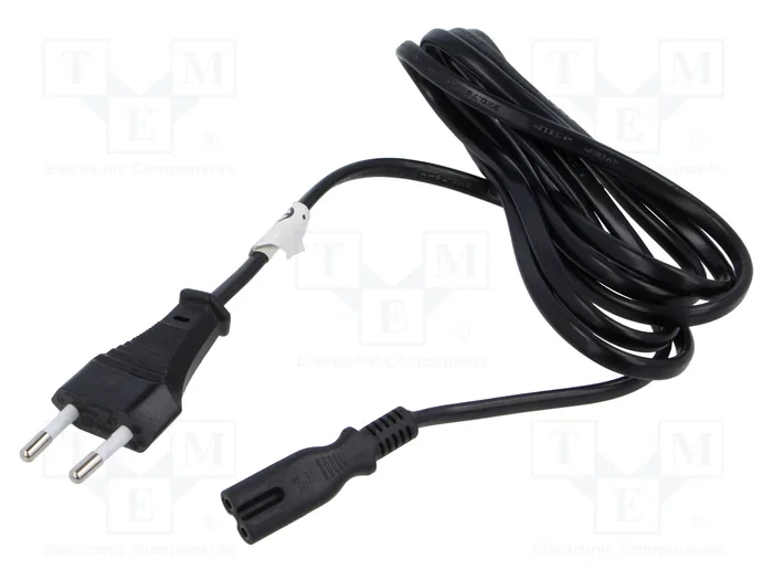 Lanberg Cable de alimentación CA-C7CA-11CC-0018-BK CEE 7/16 a IEC 320 C7 1,8 m