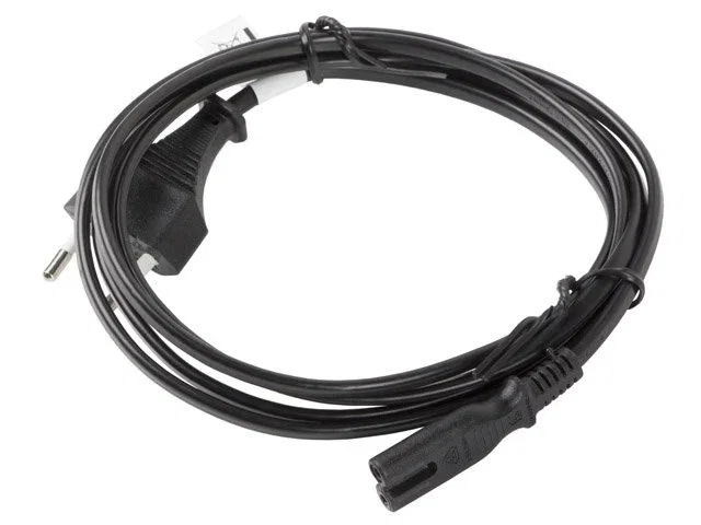 Lanberg CA-C7CA-11CC-s0018-BK Cable de Alimentación 1.8m Negro, Conectores CEE 7/16 Hembra a IEC 320 C7 Macho
