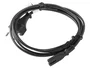 Lanberg CA-C7CA-11CC-s0018-BK Cable de Alimentación 1.8m Negro, Conectores CEE 7/16 Hembra a IEC 320 C7 Macho