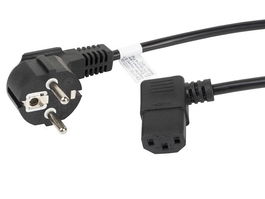Lanberg Cable de Alimentación Schuko CEE 7/7 a IEC 320 C13, 1.8m