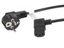 Lanberg Cable de Alimentación Schuko CEE 7/7 a IEC320 C13 Acodado 1,8m CA-C13C-12CC-0018-BK