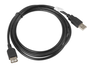 Lanberg Cable alargador USB 2.0 macho a hembra 1,8m Negro
