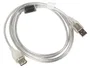 Lanberg CA-USBE-12CC-nuevo018-TR Cable de Extensión USB 2.0 A Macho a A Macho con Ferrita, 1.8 m, Transparente