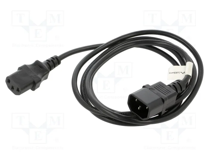 Lanberg CA-C13E-10CC-0018-BK Cable Alargador IEC 320 C13 a C14 1,8 m