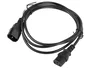 Lanberg CA-C13E-10CC-0018-BK Cable de alimentación C13 a C14, 1,8 m, Negro