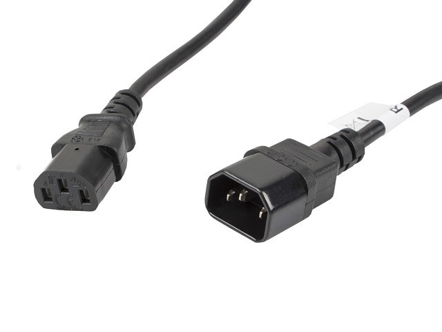 Lanberg Cable Alargador de Alimentación 5m Conectores IEC320 C13 / IEC320 C14 Negro