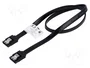 Lanberg CA-SASA-14CU-0050-BK Cable SATA III 0,5 m Hembra/Hembra Negro
