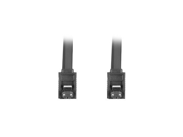 Lanberg Cable SATA III 6 Gb/s Negro, 50 cm / 0.5 m, 26 AWG, Conectores con Clip Metálico, Compatible con SATA II y SATA, para Conexión de Unidades y Placas Base Lanberg Cable SATA III 6 Gb/s Negro, 50 cm / 0.5 m, 26 AWG, Conectores con Clip Metálico, Compatible con SATA II y SATA, para Conexión de Unidades y Placas Base