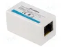 Lanberg AD-RJ45-RJ45-OU6 Adaptador RJ45 Categoría 6 Blanco