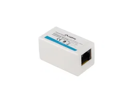 Lanberg AD-RJ45-RJ45-OU6 Divisor de Red, Adaptador RJ45 Hembra a RJ45 Hembra UTP, Cat 6, Blanco