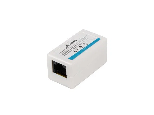 Lanberg AD-RJ45-RJ45-OU6 Divisor de Red, Adaptador RJ45 Hembra a RJ45 Hembra UTP, Cat 6, Blanco