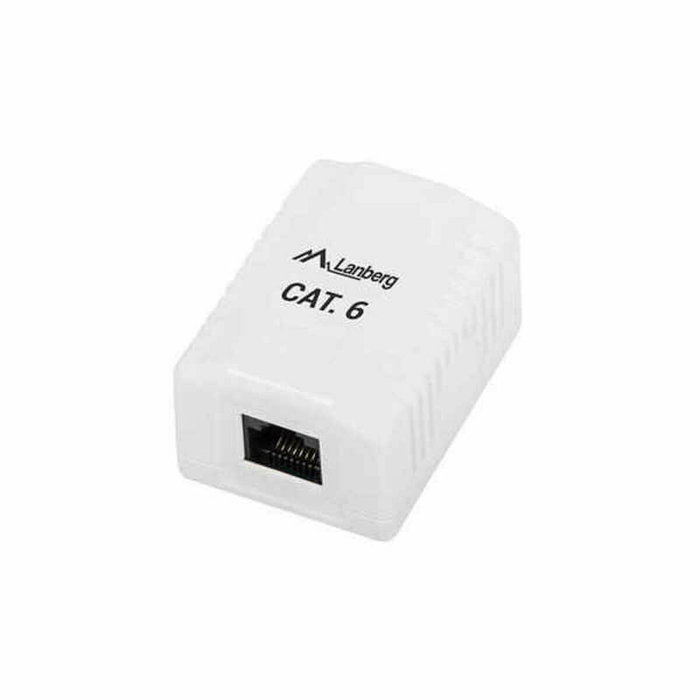 Lanberg OU6-0001-W Roseta de pared RJ-45 Cat.6 Blanco