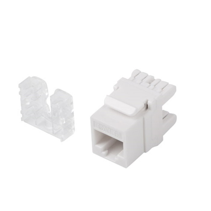 Lanberg Conector Keystone Cat 6 UTP RJ45 Blanco para Montaje en Panel