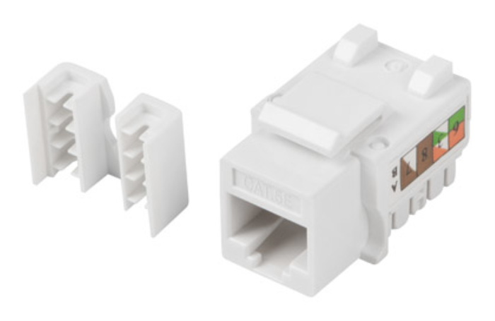 Lanberg KSU5-1090 Conector Keystone Cat.5e UTP RJ45 Angular Blanco