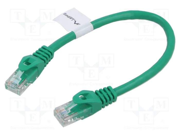 Lanberg Cable de Red Cat6 U/UTP 0,25m Verde RJ-45