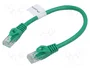 Lanberg Cable de Red Cat6 U/UTP 0,25m Verde RJ-45
