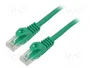 LANBERG Patch Cord Cat 6 U/UTP 3m Verde