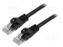 Lanberg Cable de red Cat6 U/UTP 5m Negro PCU6-10CC-0500-BK