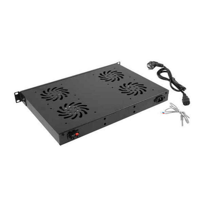 Lanberg AK-1503-B Panel de ventilación LCD con 4 ventiladores y termostato 1U Lanberg AK-1503-B Panel de ventilación LCD con 4 ventiladores y termostato 1U