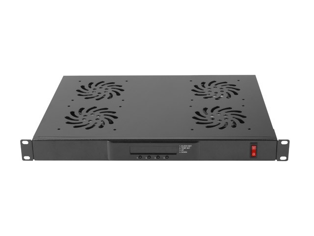 Lanberg AK-1503-B Panel de ventilación LCD con 4 ventiladores y termostato 1U Lanberg AK-1503-B Panel de ventilación LCD con 4 ventiladores y termostato 1U