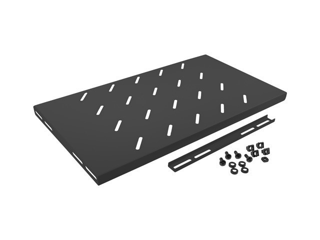 Lanberg Bandeja Fija AK-1001-B 1U para Rack de 19 Pulgadas, 500x280mm, Negro