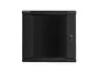 Lanberg Armario Mural Rack 19 pulgadas 12U 600x600 Negro con Puerta de Cristal